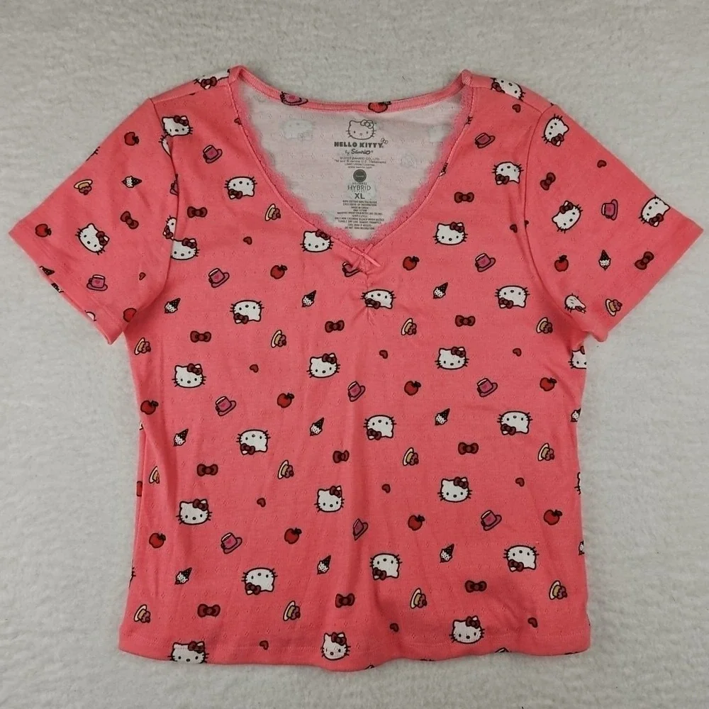 Hello Kitty by Sanrio 2025‎ Girls Youth Top Sz XL Jammys Pajamas Lounge Ware